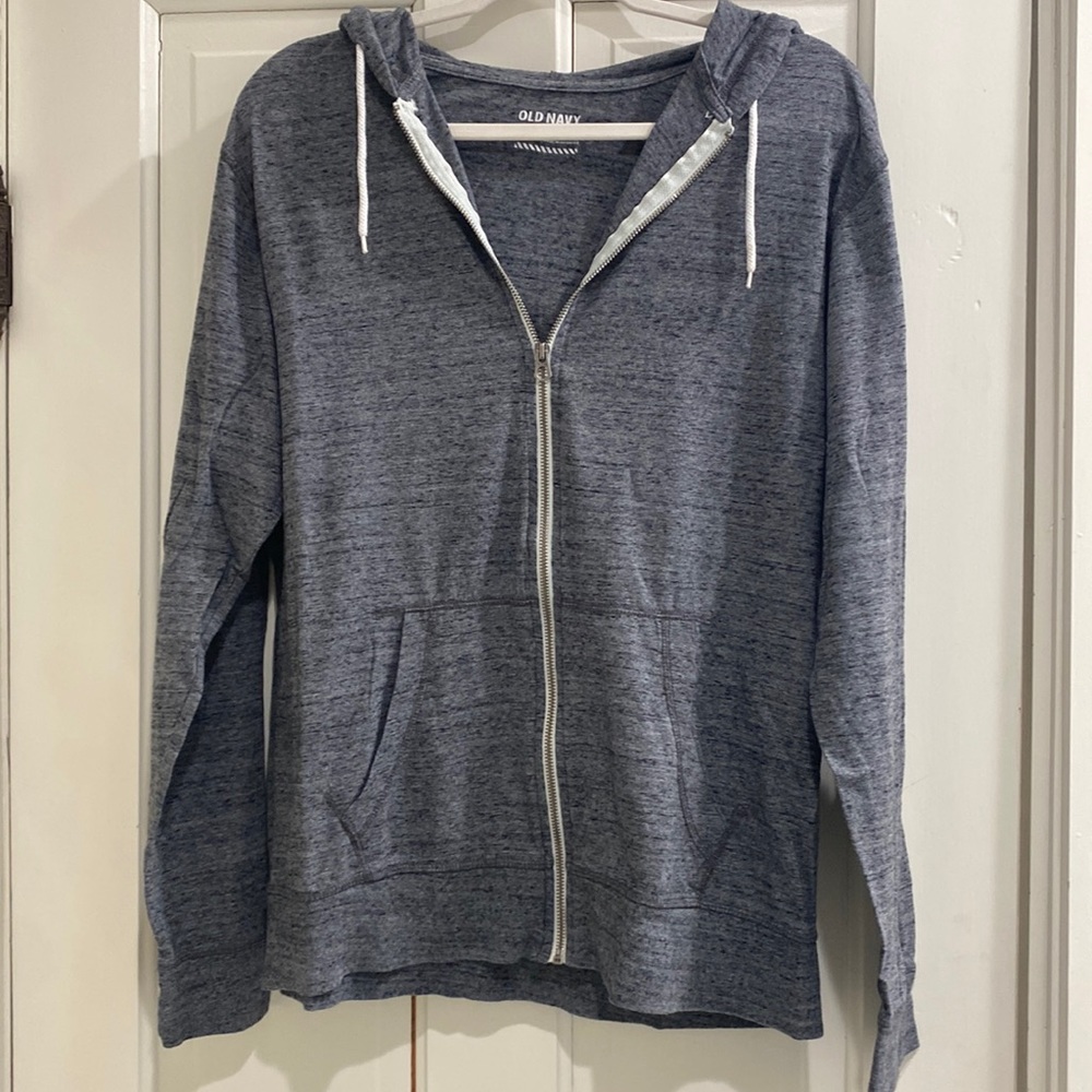 Men’s Old Navy Gray Zip Up Hoodie Sz L